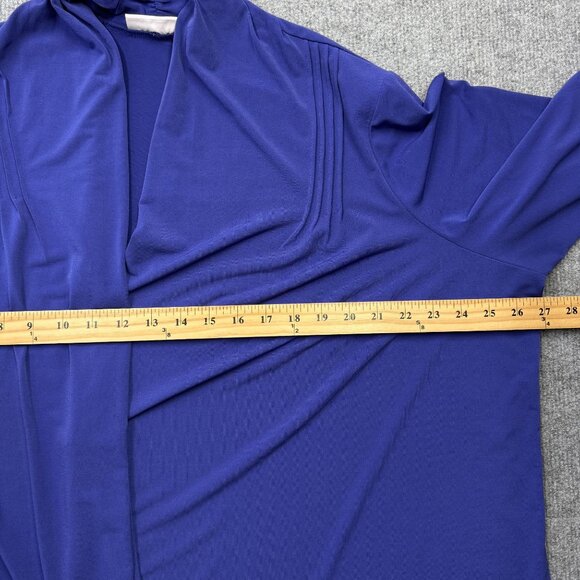 Susan Graver Liquid Knit Open Front Cardigan Jacket Size 2X Minimalist Workwear - Picture 8 of 10